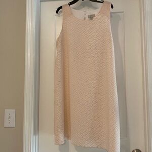 Loft peach print dress size xl